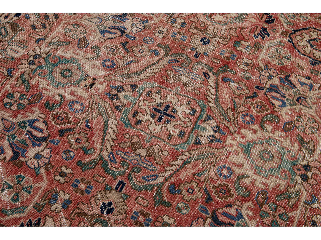 Vintage Distressed Wool Rug 10 X 14