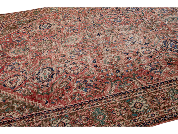 Vintage Distressed Wool Rug 10 X 14