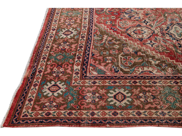 Vintage Distressed Wool Rug 10 X 14
