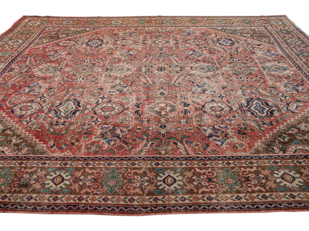 Vintage Distressed Wool Rug 10 X 14