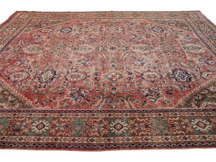 Vintage Distressed Wool Rug 10 X 14