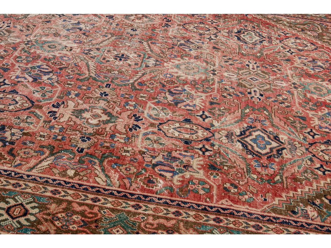 Vintage Distressed Wool Rug 10 X 14
