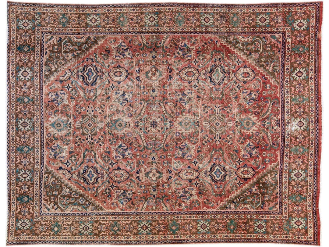 Vintage Distressed Wool Rug 10 X 14