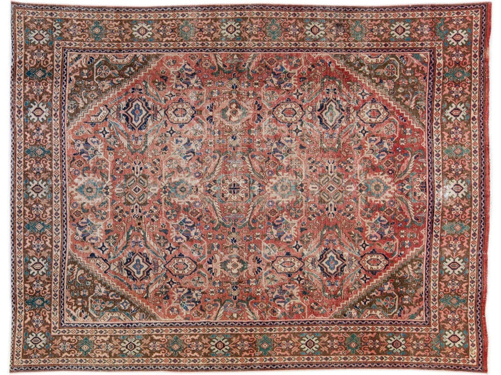 Vintage Distressed Wool Rug 10 X 14