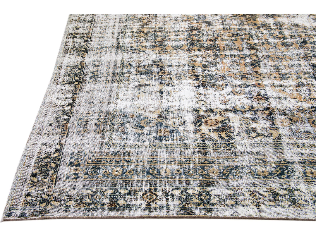Vintage Distressed Wool Rug 10 X 16