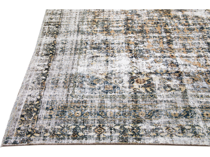 Vintage Distressed Wool Rug 10 X 16