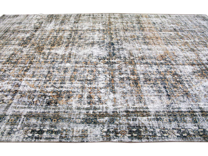 Vintage Distressed Wool Rug 10 X 16