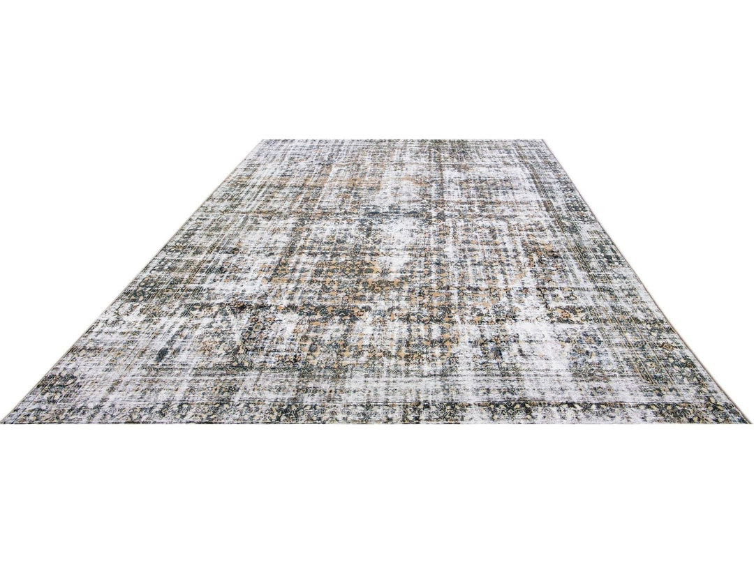 Vintage Distressed Wool Rug 10 X 16