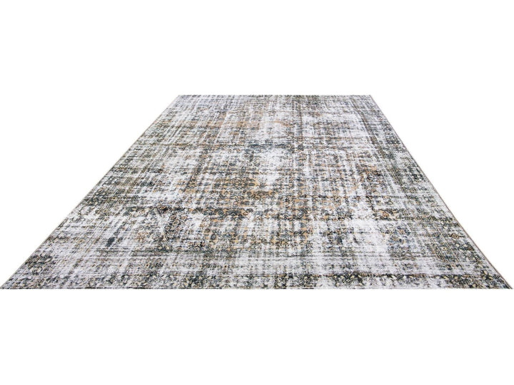 Vintage Distressed Wool Rug 10 X 16