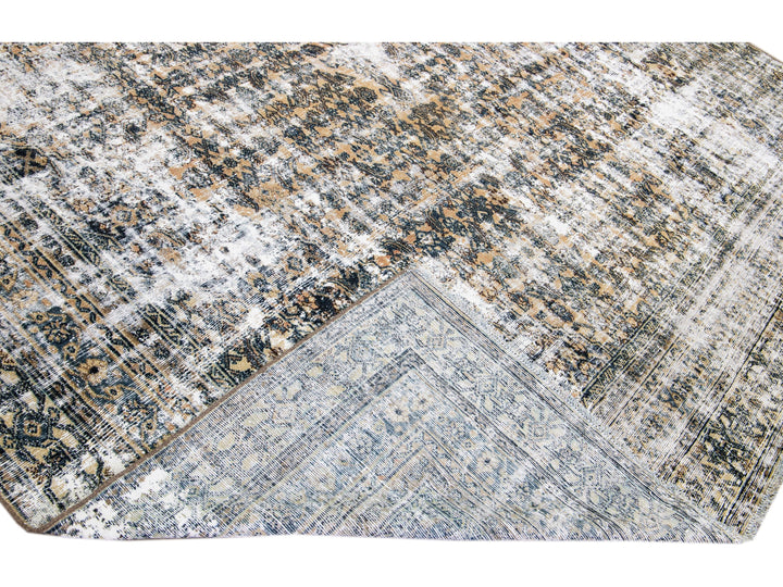 Vintage Distressed Wool Rug 10 X 16