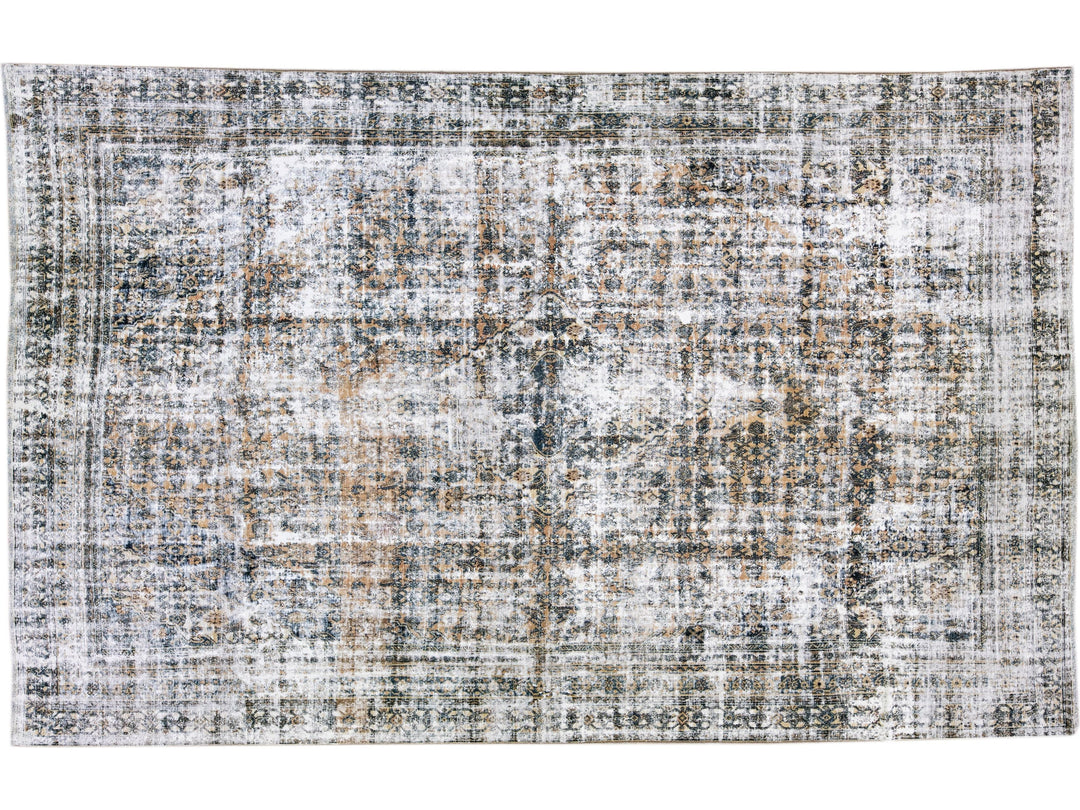 Vintage Distressed Wool Rug 10 X 16