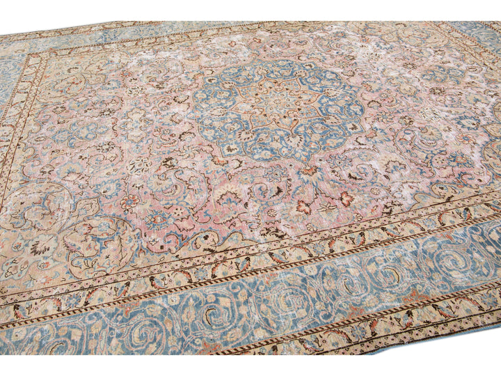 Vintage Distressed Wool Rug 10 X 13
