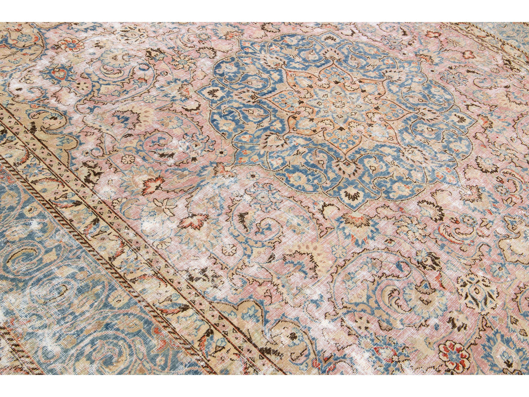 Vintage Distressed Wool Rug 10 X 13