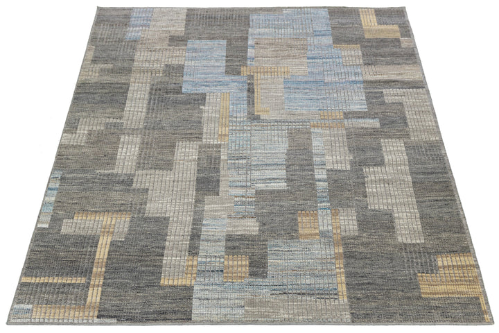 Modern Moroccan Wool Rug 9 X 12