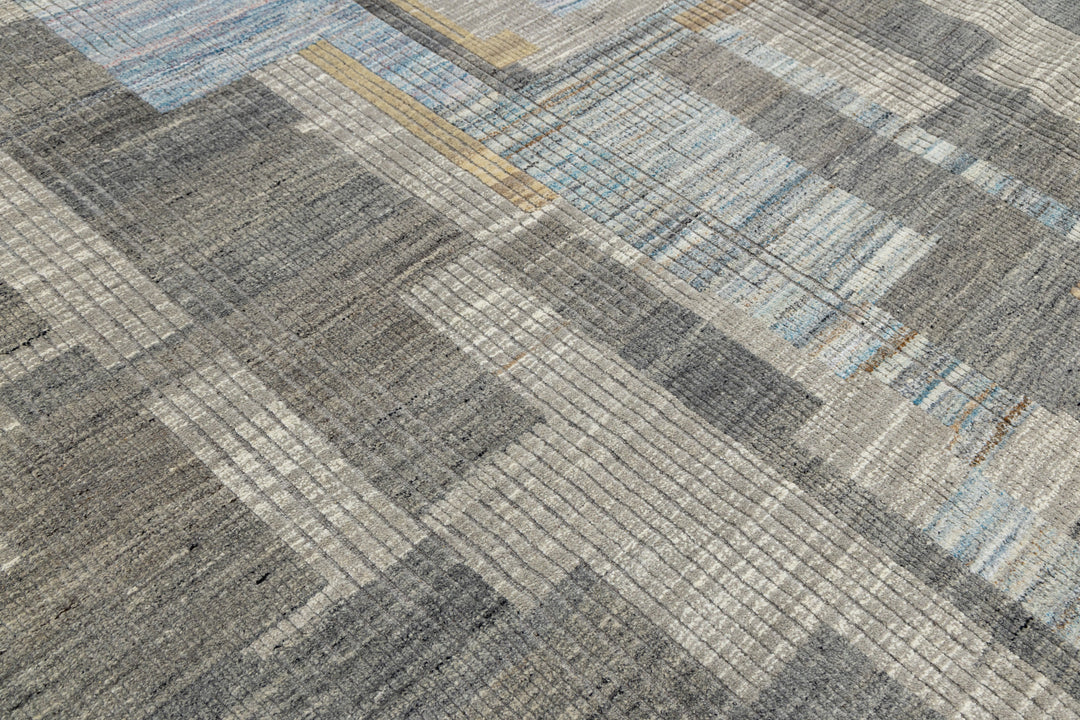 Modern Moroccan Wool Rug 9 X 12