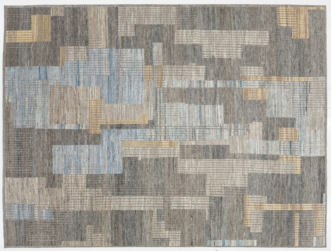 Modern Moroccan Wool Rug 9 X 12