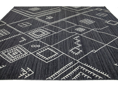 Modern Nantucket Collection Wool Rug 9 X 12