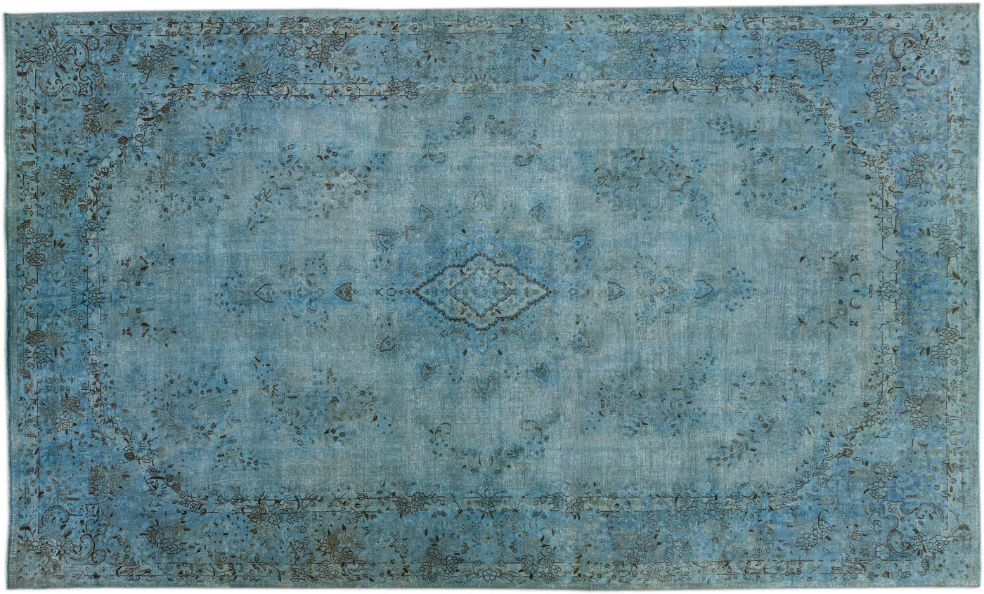 Vintage Overdyed Wool Rug 10 X 16