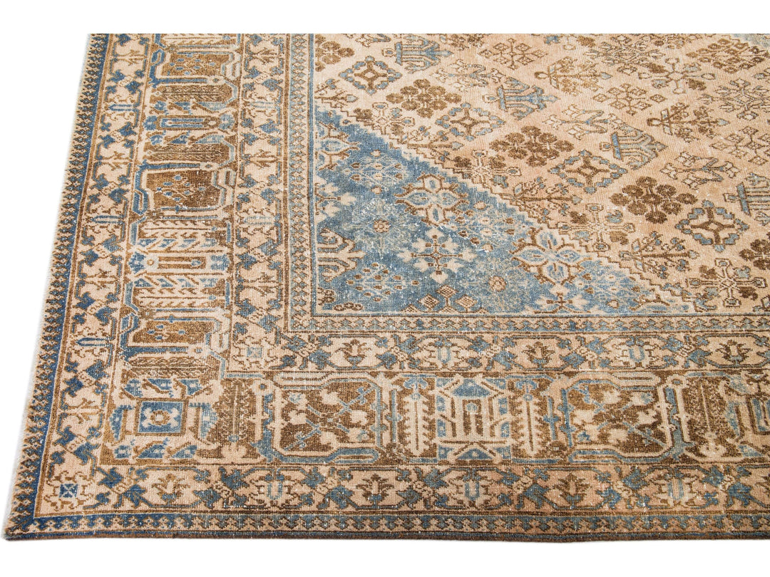 Vintage Persian Wool Rug 10 X 14