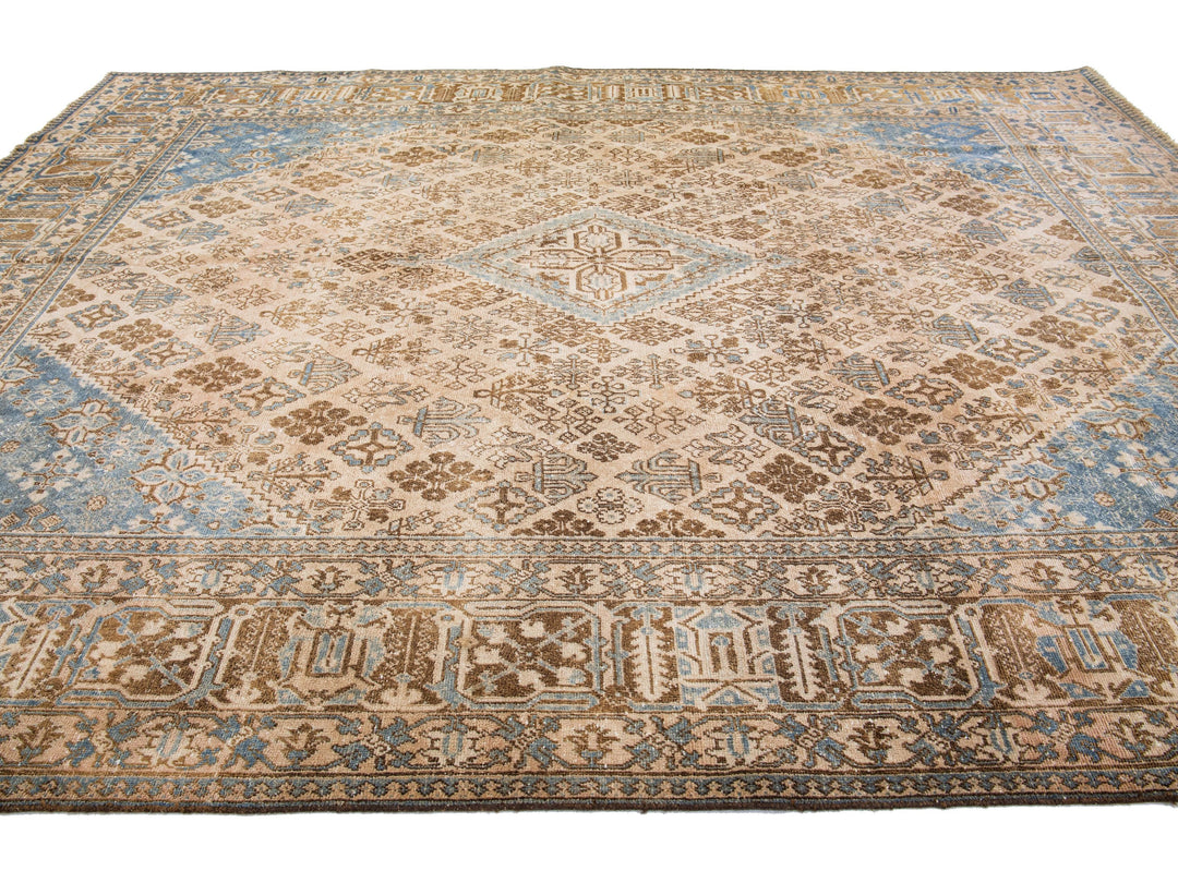 Vintage Persian Wool Rug 10 X 14