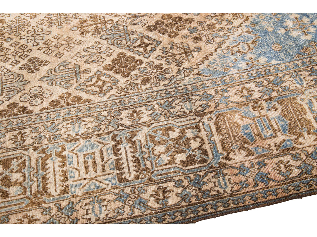 Vintage Persian Wool Rug 10 X 14