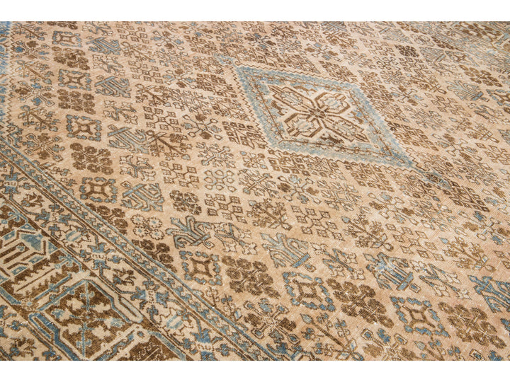 Vintage Persian Wool Rug 10 X 14