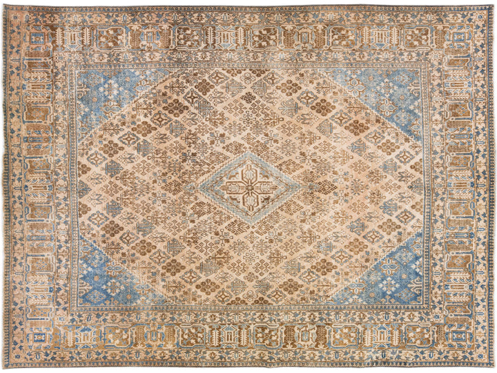 Vintage Persian Wool Rug 10 X 14