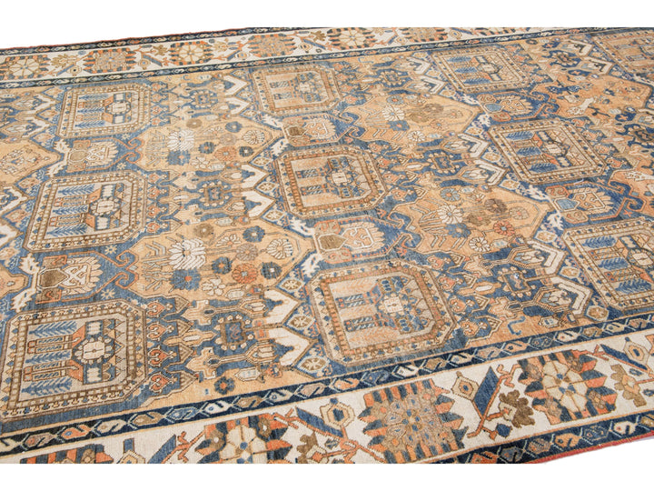 Antique Bakhtiari Wool Rug 7 x 13