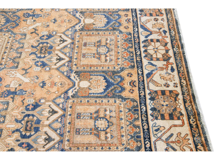 Antique Bakhtiari Wool Rug 7 x 13