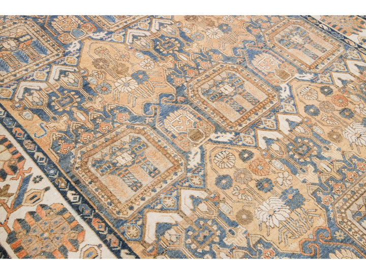 Antique Bakhtiari Wool Rug 7 x 13