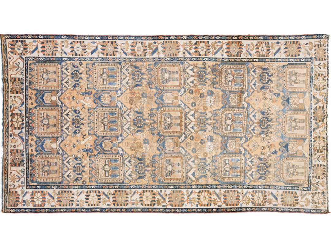 Antique Bakhtiari Wool Rug 7 x 13
