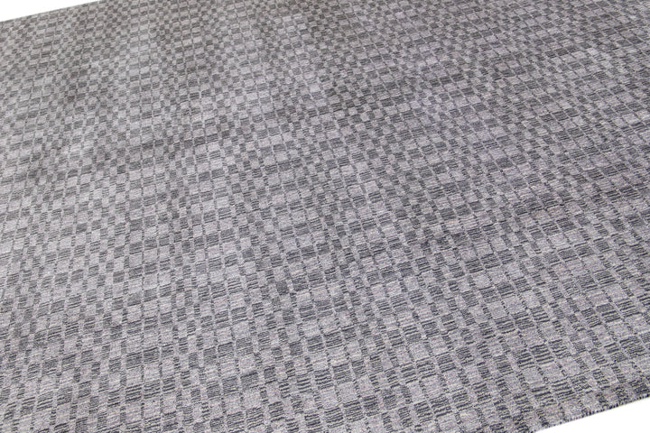 Modern Wool and Silk Rug 9 X 12