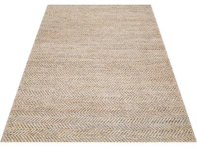 Modern Textured Wool Custom Rug 5 X 8