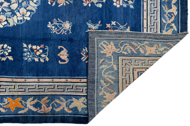 Antique Art Deco Chinese Peking Wool Rug 10 X 13