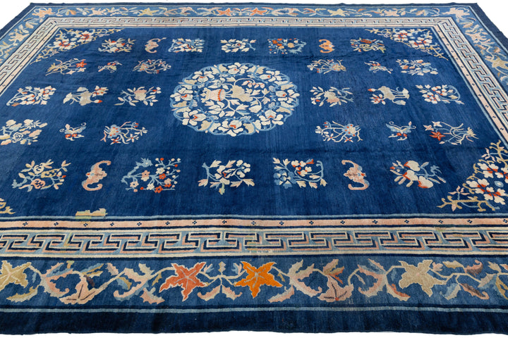 Antique Art Deco Chinese Peking Wool Rug 10 X 13