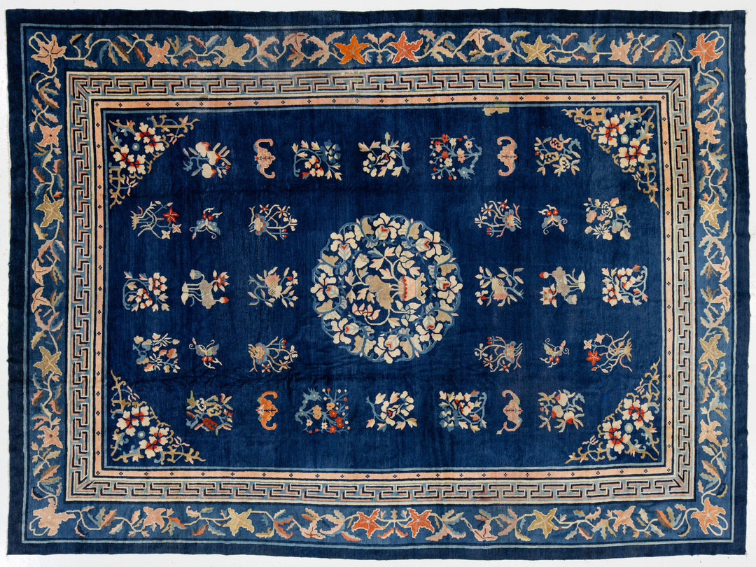 Antique Art Deco Chinese Peking Wool Rug 10 X 13