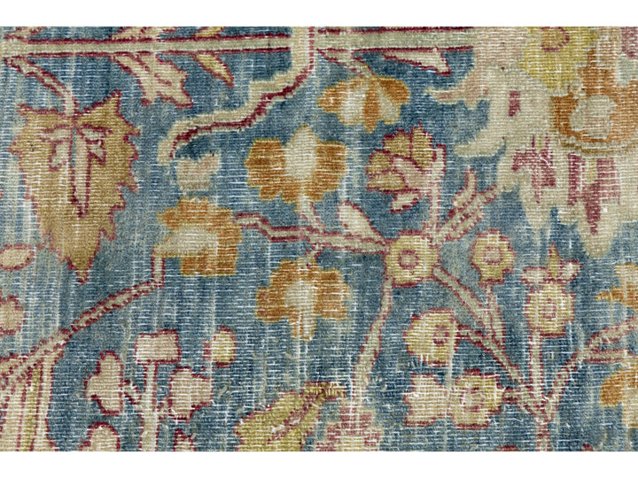 Antique Mashad Persian Wool Rug 10 X 17