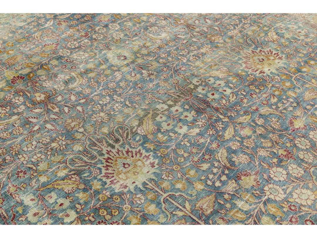Antique Mashad Persian Wool Rug 10 X 17