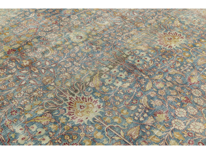 Antique Mashad Persian Wool Rug 10 X 17