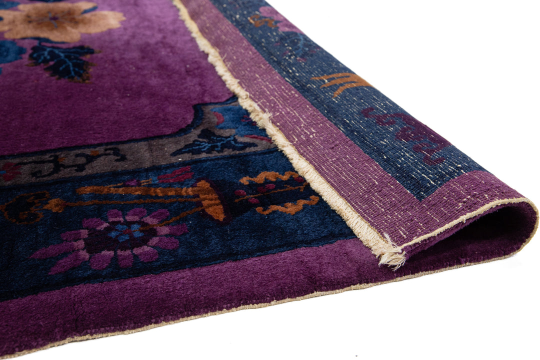 Antique Chinese Art Deco Wool Rug 9 X 11