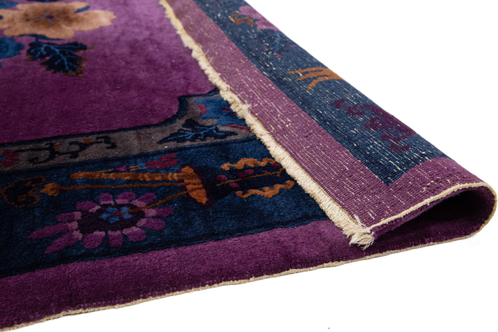 Antique Chinese Art Deco Wool Rug 9 X 11