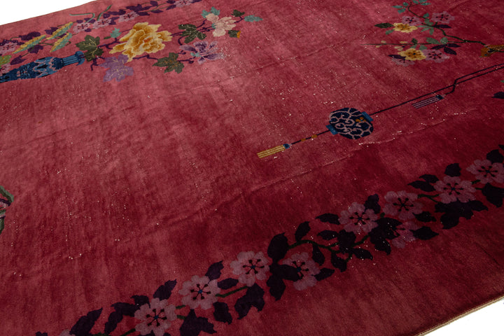 Antique Art Deco Chinese Rug 9 X 12