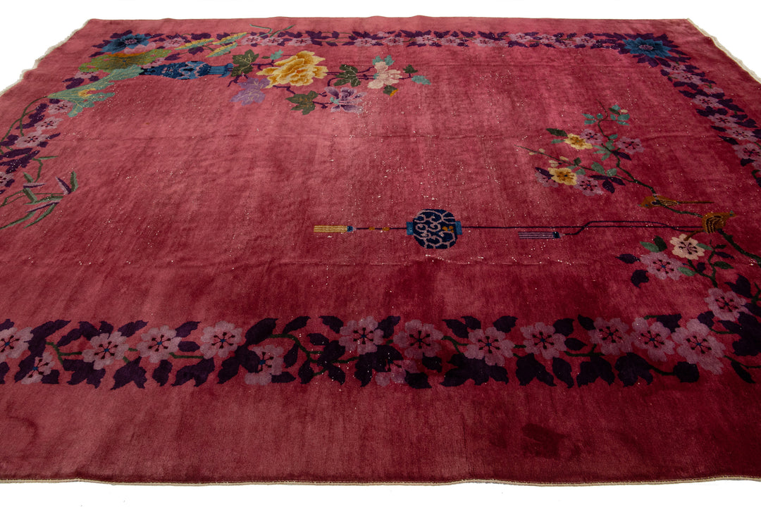 Antique Art Deco Chinese Rug 9 X 12
