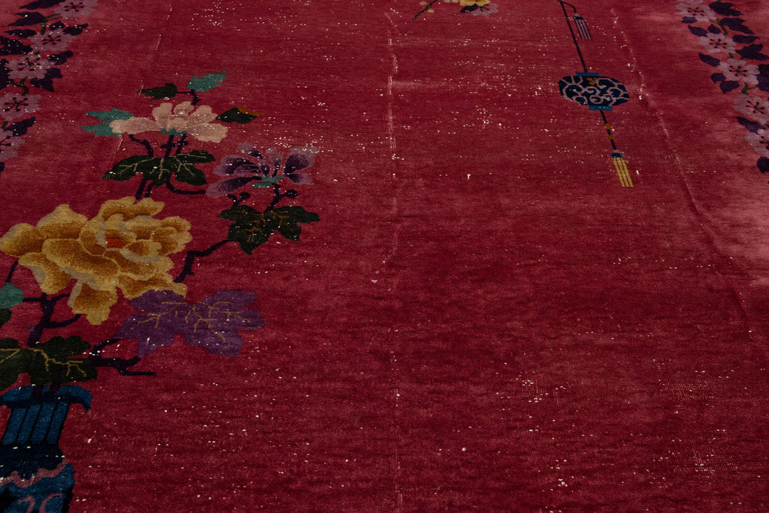 Antique Art Deco Chinese Rug 9 X 12