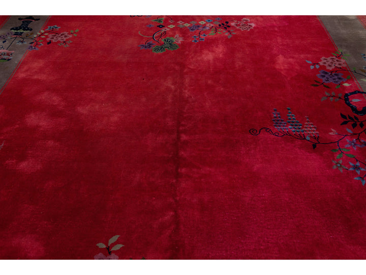 Antique Art Deco Chinese Rug 10 X 13