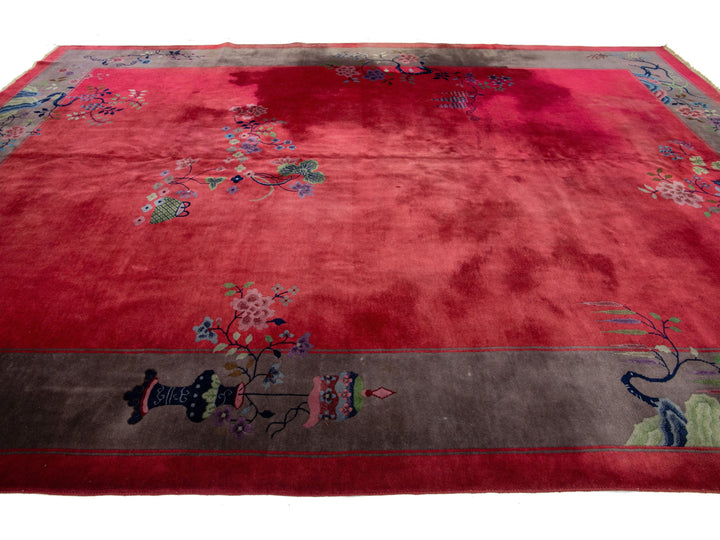 Antique Art Deco Chinese Rug 10 X 13