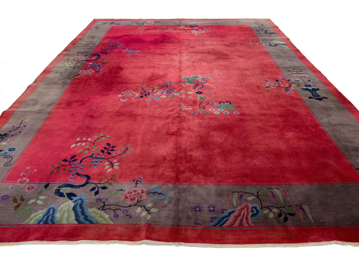Antique Art Deco Chinese Rug 10 X 13
