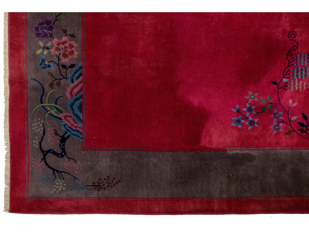 Antique Art Deco Chinese Rug 10 X 13