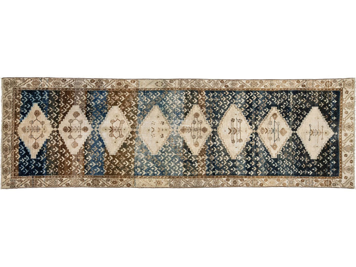 Antique Malayer Wool Runner 4 X 14