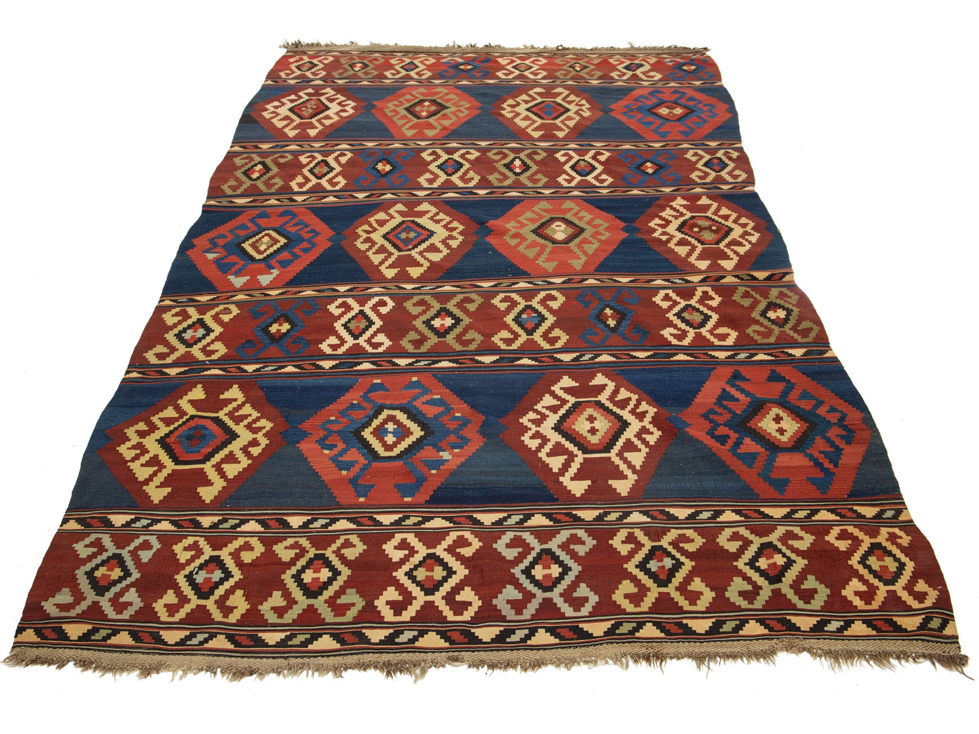 Vintage Turkish Kilim Wool Rug 6 X 10